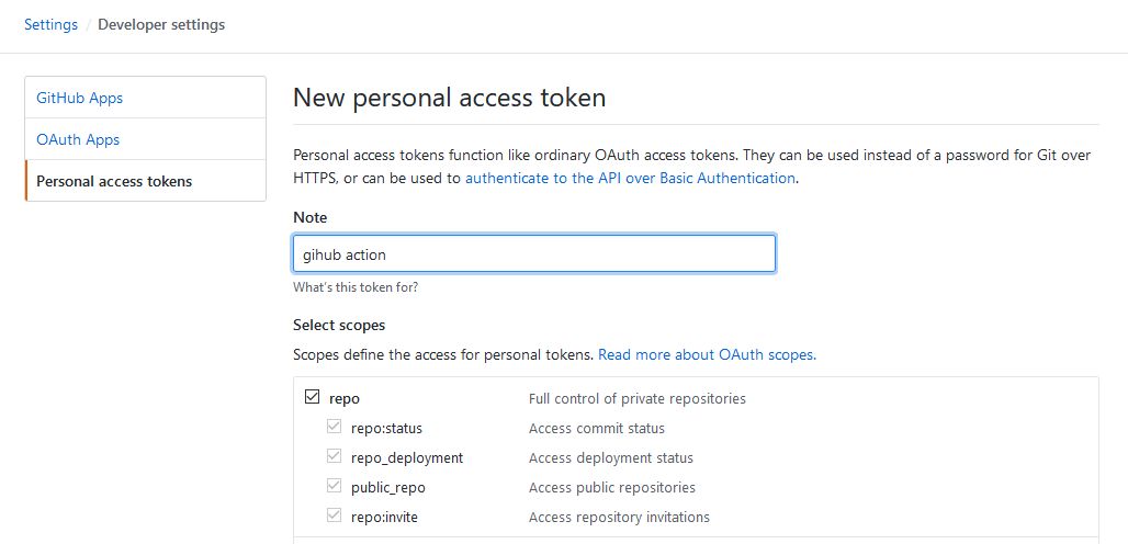 github access token